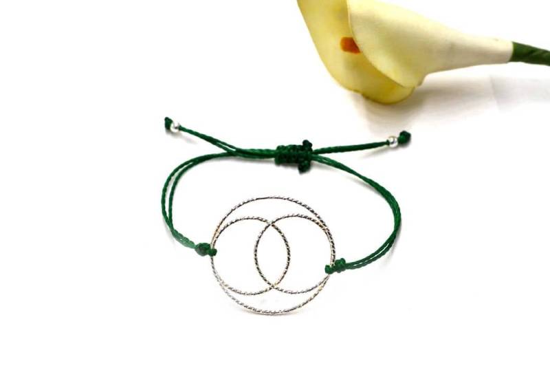 Armband Ringe, Sterling Silber Armband, Freundschaftsarmband, Verstellbare Original Geschenk Für Sie, Einfaches Armband Ringe, Sterling Silber Armband, Freundschaftsarmband, Verstellbare Original Geschenk Für Sie, Einfaches von DELAG