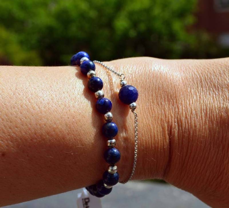 Lapislazuli Armband, Edelstein Armbänder, Schmuck, Blaues Lapis Kleines 4mm Armband Lapislazuli Armband, Edelstein Armbänder, Schmuck, Blaues Lapis Kleines 4mm Armband von DELAG