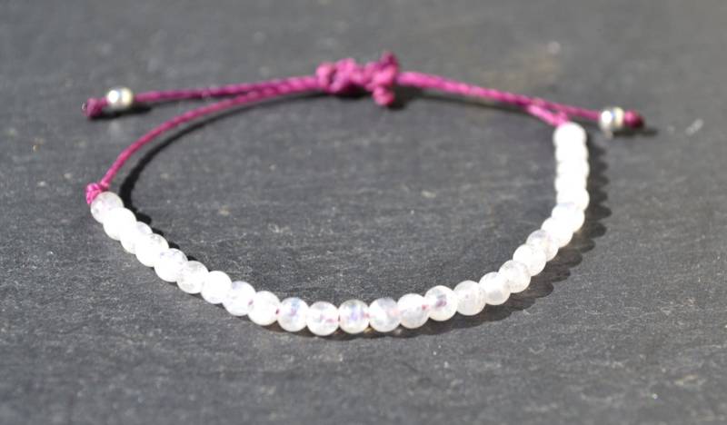 Mondstein Armband, Silber Meditation Glücksarmband, Chakra Mond Geschenk Für Sie, Verstellbare Mondstein Armband, Silber Meditation Glücksarmband, Chakra Mond Geschenk Für Sie, Verstellbare von DELAG