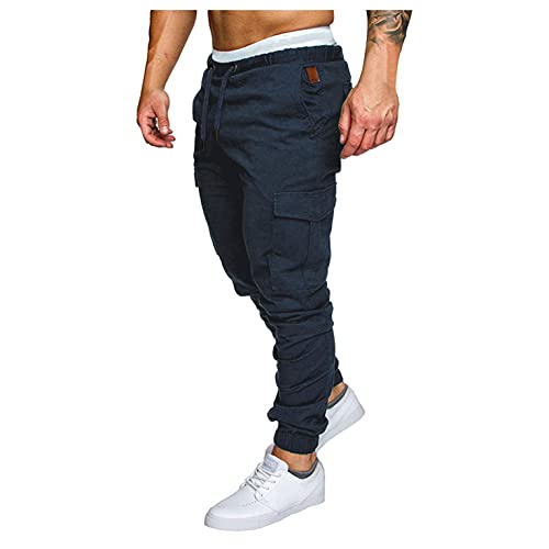 DELAIESI Arbeitshosen Männer Lang Viele Taschen Cargohose Herren Combat Hose Arbeitshosen Männer Weiss Arbeitshosen Männer Latzhose Cargohose Herren Jeans Sportkleidung Männer Sporthose von DELAIESI