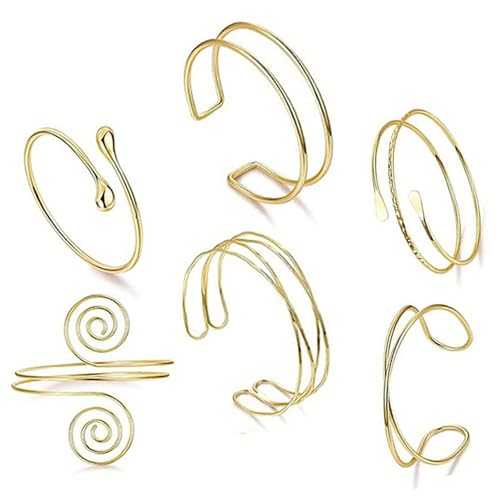 Armreif Oberarm Gold Set 6pcs Armreif Gold Oberarm Verstellbar Punk Oberarmreif Damen Arm Cuff Minimalistisches Design Boho Armband Swirl Arm Für Partys Und Anlässe Armreif Oberarm Gold Set 6pcs Armreif Gold Oberarm Verstellbar Punk Oberarmreif Damen Arm Cuff Minimalistisches Design Boho Armband Swirl Arm Für Partys Und Anlässe von DELAIHUIL