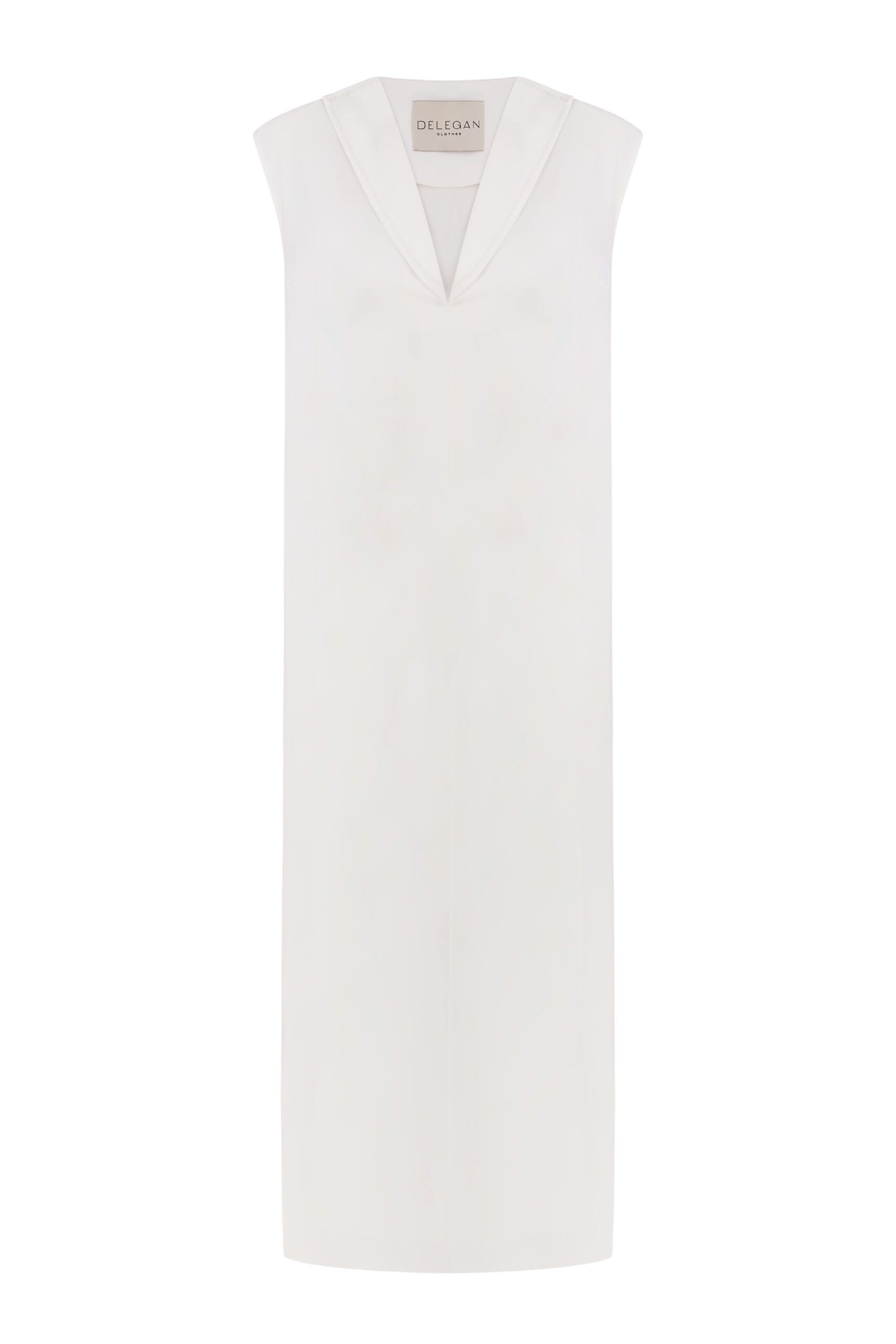 DRESS WITH EMBROIDERED COLLAR - White - S - DELEGAN Clothes - Maxi dresses DRESS WITH EMBROIDERED COLLAR - White - S - DELEGAN Clothes - Maxi dresses von DELEGAN Clothes