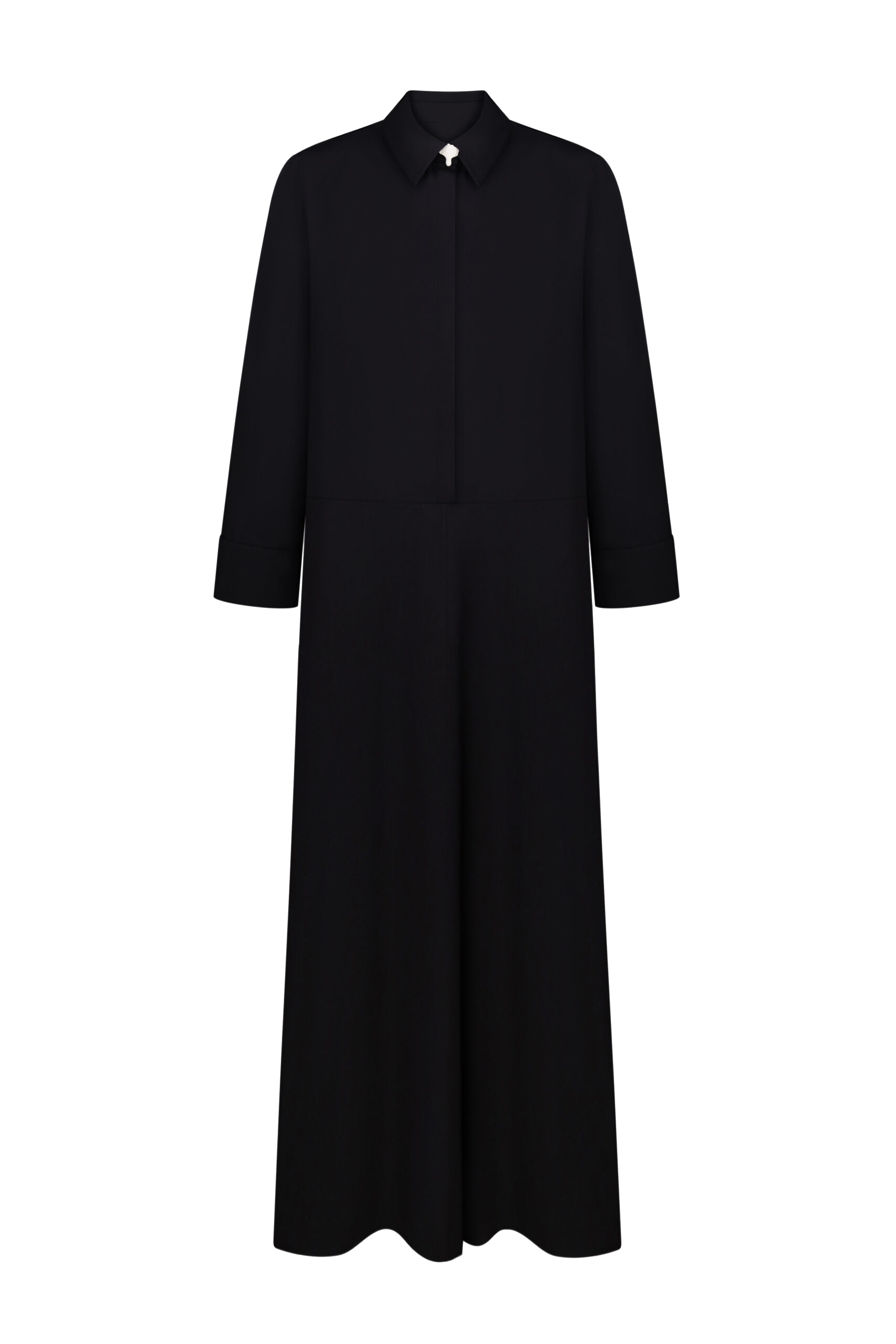 DRESS WITH PARCEL BUTTOM - Black - L - DELEGAN Clothes - Maxi dresses von DELEGAN Clothes