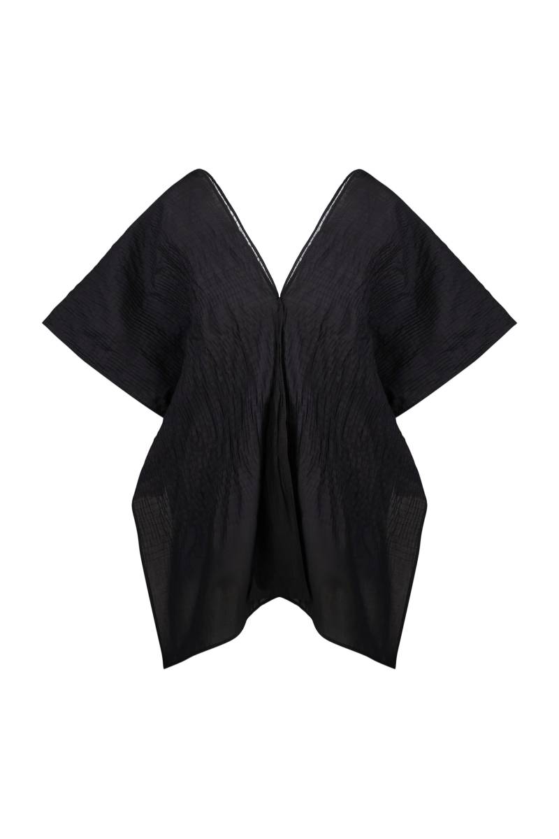 DELEGAN Clothes | HAND SCREED TOP | Women's Black Short sleeve tops von DELEGAN Clothes