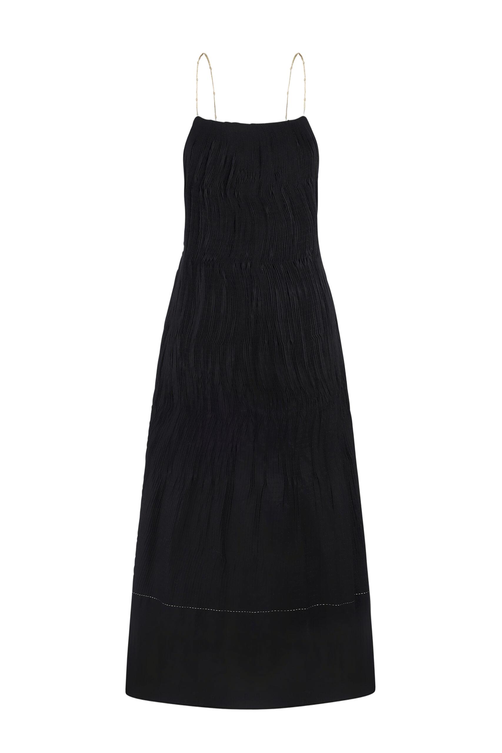 HANDMADE DRESS WITH GOLD KNOTS - Black - M/L - DELEGAN Clothes - Midi dresses HANDMADE DRESS WITH GOLD KNOTS - Black - M/L - DELEGAN Clothes - Midi dresses von DELEGAN Clothes