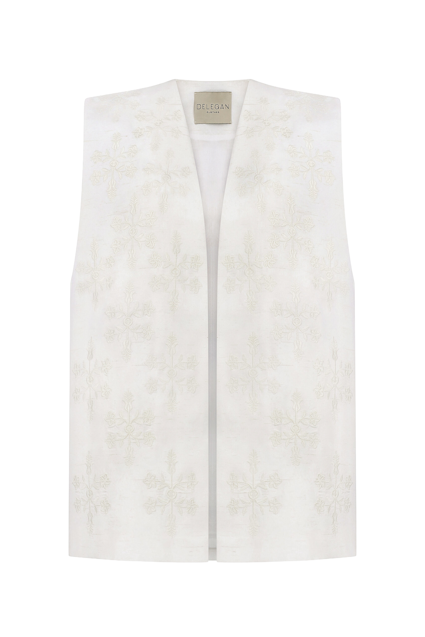 MILK EMBROIDERED VEST - ONE SIZE - DELEGAN Clothes - Vests von DELEGAN Clothes