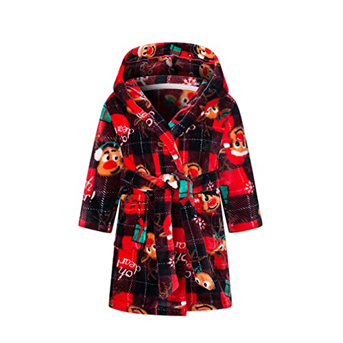 DELEY Kinder Bademantel Jungen Mädchen Kapuzen Roben Kleinkind Schlafanzug Nachtwäsche Weicher Morgenmantel Nachthemd von DELEY