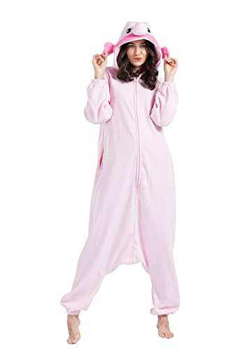 DELEY Unisex Tier Blobfish Strampler, Erwachsene Halloween Kostüme Cosplay Pyjamas Warme Nachtwäsche Homewear von DELEY