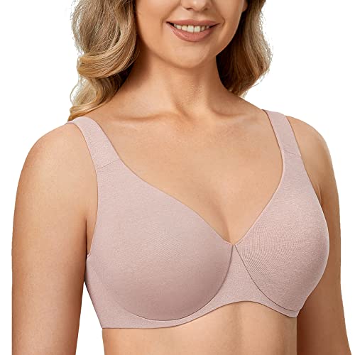 DELIMIRA AISILIN Damen Minimizer BH mit Bügel ohne Polster Vollschalen Große Größen Unterwäsche Cameo Heather 75G von DELIMIRA