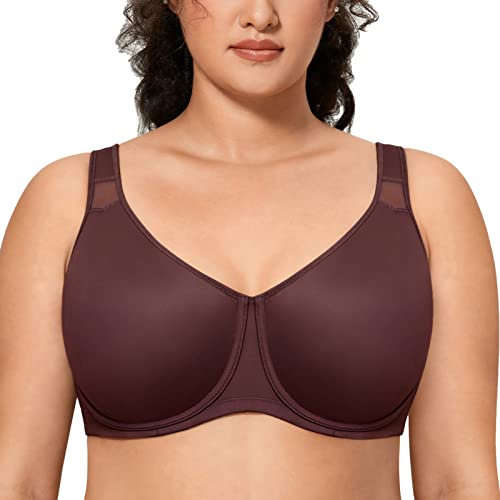 DELIMIRA Damen BH Vollschalen Bügel Große Größen Minimizer Nahtlose Unterstützung Braun 70F DELIMIRA Damen BH Vollschalen Bügel Große Größen Minimizer Nahtlose Unterstützung Braun 70F von DELIMIRA