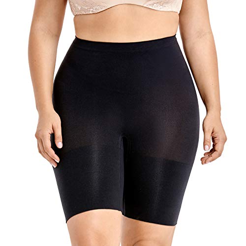 DELIMIRA Damen Shapewear Miederhose Figurenformender Miederslip mit Bein Bauch Effekt Schwarz 54-56 von DELIMIRA