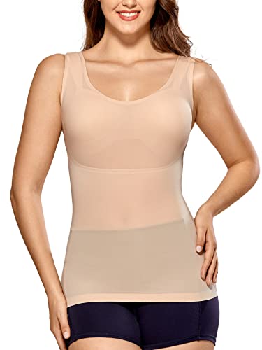 DELIMIRA Damen Figurformendes Unterhemd Camisole Top Body Shaper Bauch Weg Formendes Top Beige 38-(Herstellergrösse - S) von DELIMIRA