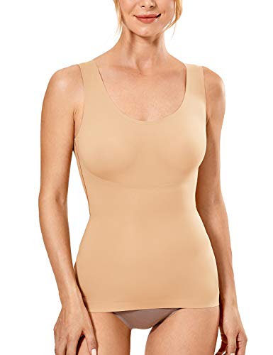 DELIMIRA Damen Figurformendes Unterhemd Camisole Top Body Shaper Bauch Weg Formendes Top Taupe 46-48 von DELIMIRA