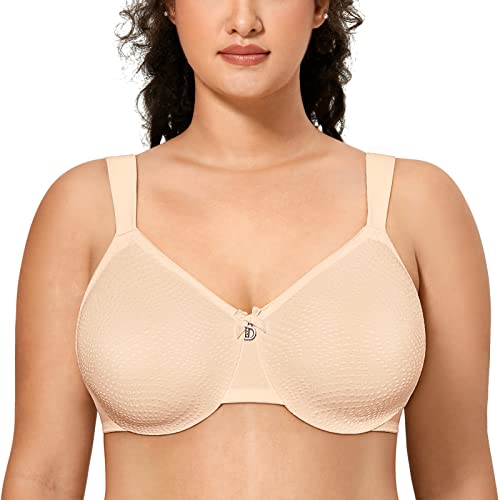 DELIMIRA Damen Minimizer BH - Bügel Klassischer Große Größen BH Beige 80D von DELIMIRA