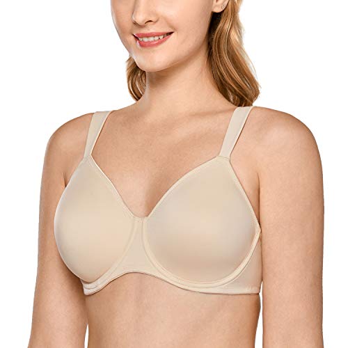 DELIMIRA Damen T-Shirt Minimizer BH mit Bügel Große Größen Ohne Gepolstert Beige 80B von DELIMIRA