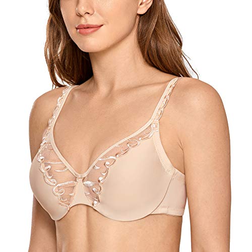 DELIMIRA Damen Minimizer BH - Volle-Cup,Mit Bügel,Ohne Einlagen Beige 90G von DELIMIRA