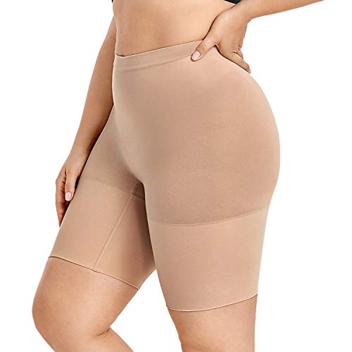 DELIMIRA Damen Shapewear Miederhose Figurenformender Miederslip mit Bein Bauch Effekt Taupe 46-48 von DELIMIRA