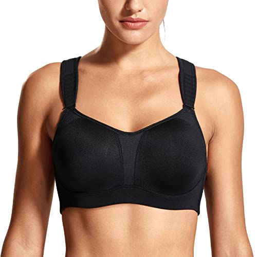 DELIMIRA Damen Starker Halt Sport BH -mit Gepolstert und Bügel,Sport BH für Große Brüste Schwarz 70C DELIMIRA Damen Starker Halt Sport BH -mit Gepolstert und Bügel,Sport BH für Große Brüste Schwarz 70C von DELIMIRA