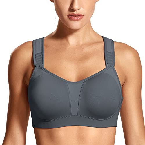 DELIMIRA Damen Starker Halt Sport BH -mit Gepolstert und Bügel,Sport BH für Große Brüste Steingrau 85F DELIMIRA Damen Starker Halt Sport BH -mit Gepolstert und Bügel,Sport BH für Große Brüste Steingrau 85F von DELIMIRA