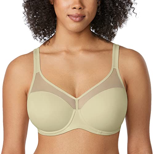 DELIMIRA Damen T Shirt BH mit Bügel Vollschalen Nahtlose BH Große Größen Gepolstert Seeschaum Grün 85B DELIMIRA Damen T Shirt BH mit Bügel Vollschalen Nahtlose BH Große Größen Gepolstert Seeschaum Grün 85B von DELIMIRA