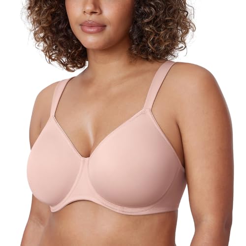 DELIMIRA Damen T-Shirt Minimizer BH mit Bügel Große Größen Ohne Gepolstert Nacktes Rosa 105E von DELIMIRA