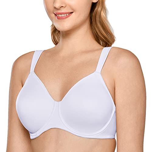 DELIMIRA Damen T-Shirt Minimizer BH mit Bügel Große Größen Ohne Gepolstert Weiss 100F von DELIMIRA