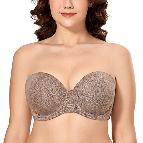 DELIMIRA Damen Trägerloser BH - Bügel BH mit geformte Cups Shell Heather 90F von DELIMIRA