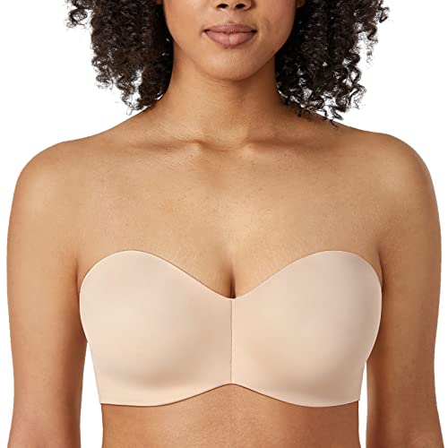 DELIMIRA Damen Trägerloser Minimizer BH Mit Bügel Ohne Einlagen Beige 95E von DELIMIRA
