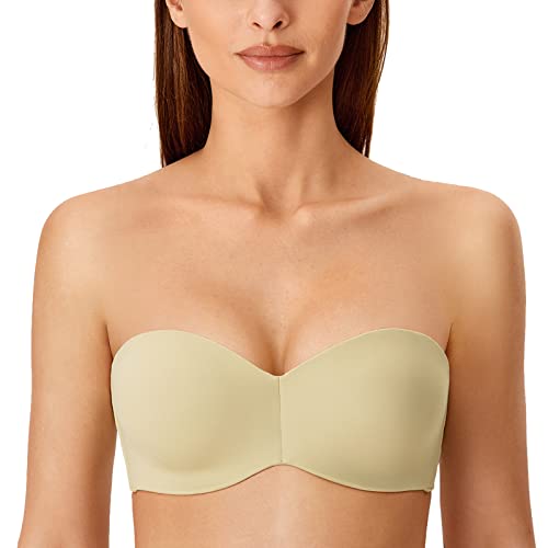 DELIMIRA Damen Trägerloser Minimizer BH Mit Bügel Ohne Einlagen Seeschaum Grün 70F von DELIMIRA