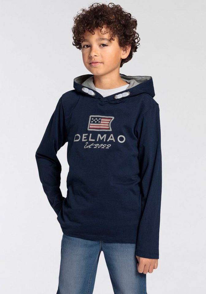 DELMAO Kapuzenshirt für Jungen Langarm, Basic-Passform, bedruckt, aus Baumwolle DELMAO Kapuzenshirt für Jungen Langarm, Basic-Passform, bedruckt, aus Baumwolle von DELMAO