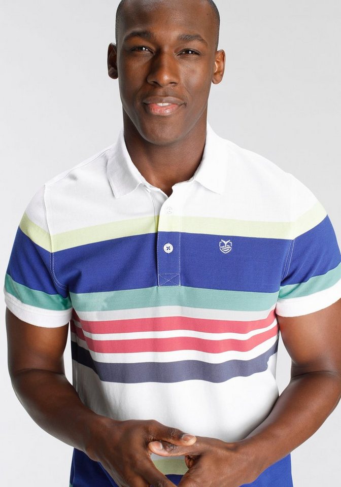 DELMAO Poloshirt Kurzarm, mit Polokragen, aus Piqué-Stoff, aus 100% Baumwolle von DELMAO