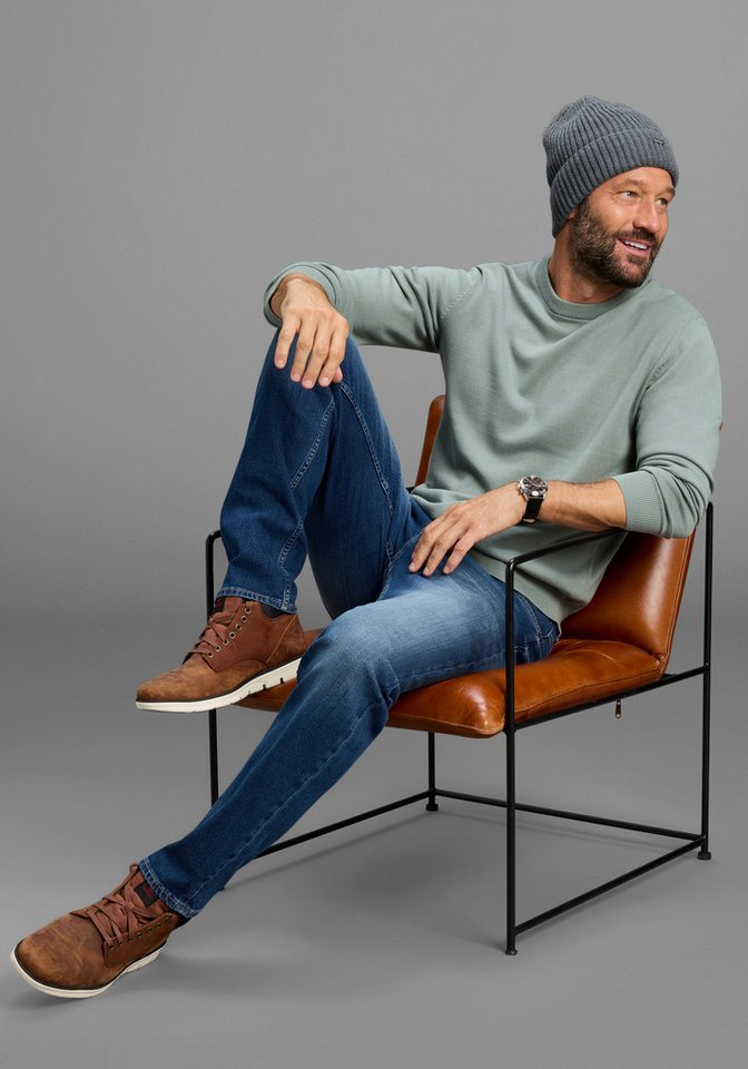 DELMAO Rundhalspullover Neue Kollektion! in Feinstrick, ideal für die Übergangszeit von DELMAO