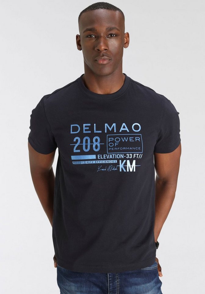 DELMAO T-Shirt Kurzarm, bedruckt, Rundhals, aus 100% Baumwolle von DELMAO