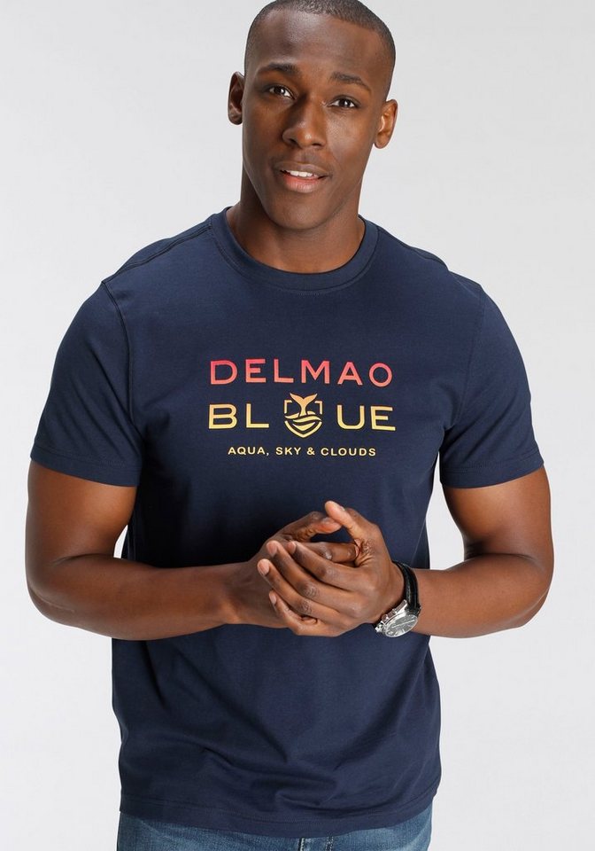 DELMAO T-Shirt Kurzarm, bedruckt, Rundhals, aus 100% Baumwolle von DELMAO