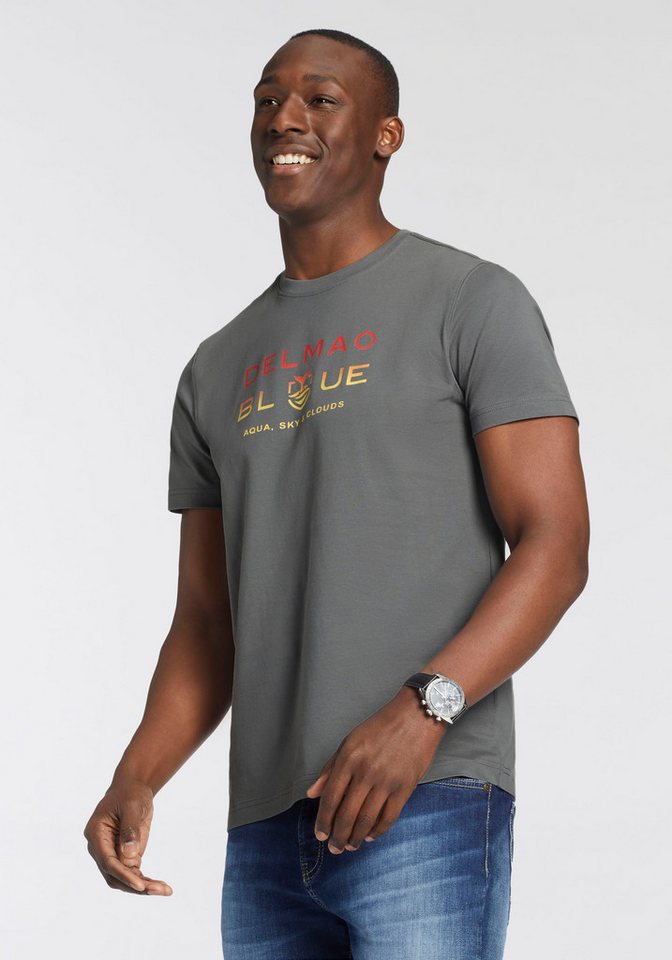 DELMAO T-Shirt Kurzarm, bedruckt, Rundhals, aus 100% Baumwolle von DELMAO