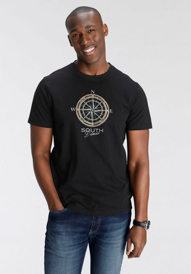 DELMAO T-Shirt Kurzarm, bedruckt, Rundhals, aus Baumwolle von DELMAO