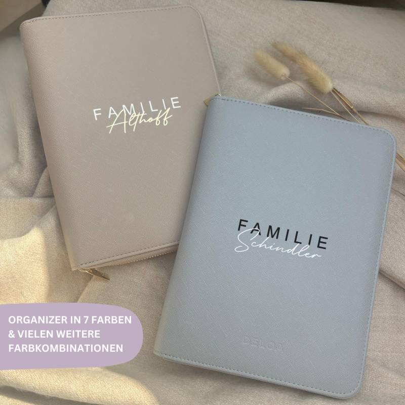 Deloa ® Personalisierter 3 in 1 Organizer, U-Heft Und Reiseunterlagen, Mutterpasshülle - Dokumententasche Saffiano Kunstleder von DELOA