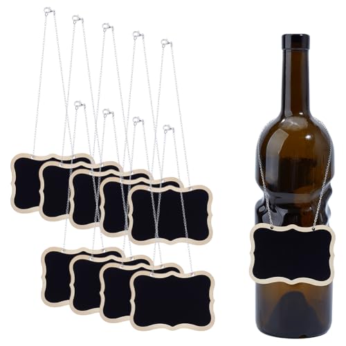 DELORIGIN 10 Tafelanhänger Mit 304 Edelstahlketten Hölzerne Tafel Schiefer Dekanteranhänger Tafelschilder Für Hochzeiten Whisky Weinflaschen DELORIGIN 10 Tafelanhänger Mit 304 Edelstahlketten Hölzerne Tafel Schiefer Dekanteranhänger Tafelschilder Für Hochzeiten Whisky Weinflaschen von DELORIGIN