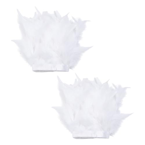 DELORIGIN 2 Stück Feder Slap Armband Damen Feder Handgelenkmanschetten Gothic Arm Band Armband Handschuhe Handgelenk Dekoration Für Karneval Halloween Cosplay Party von DELORIGIN