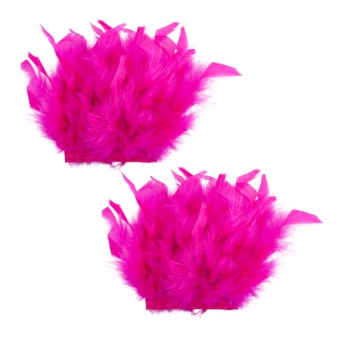 DELORIGIN 2 Stück Feder Slap Armband Damen Feder Handgelenkmanschetten Gothic Arm Band Armband Handschuhe Handgelenk Dekoration Für Karneval Halloween Party Kostüm von DELORIGIN