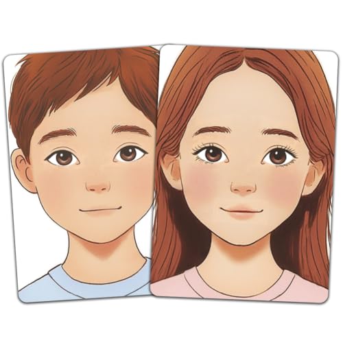 DELORIGIN 2 stücke Gesichtsmalerei Übungsbrett Wiederverwendbare Make Up Malerei Übungsbrett Malerei Übungsvorlage Für Make Up Anfänger(Mann mit gelben Haaren Frau) von DELORIGIN