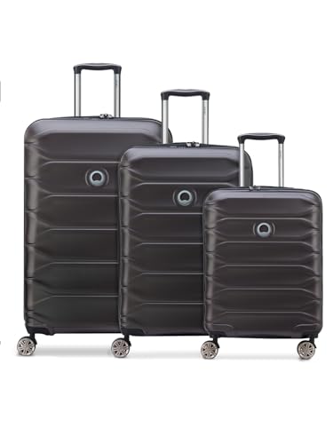 DELSEY PARIS Koffer-Set 3-teilig für Damen und Herren | Reise-Trolleys 50 x 32 x 78 cm aus hochwertigem, robustem Polycarbonat Material | Erweiterbar & Teleskopgriff| Meteor Serie von DELSEY