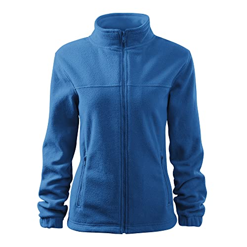 DELUNO Blau Damen Outdoor Fleecejacke - Premium Nagelneu - Neu - Rot Blau Grau Weis - XS S M L XL XXL (504-M-Azureblau) von DELUNO