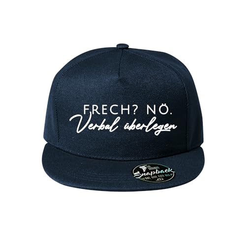 DELUNO Frech nö verbal überlegen Baumwolle Baseball Cap Basecap Unisex Baseball Kappen Baseball Marineblau Sport oder auf Reisen Navy (Cap-546-Navy) von DELUNO