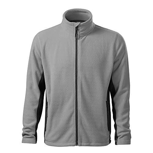 DELUNO Grau Herren Outdoor Fleecejacke - 100% Polyester - Neu - Rot Blau Grau Weis (527-4XL-Grau) von DELUNO