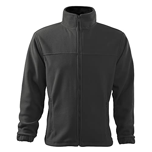 DELUNO Grau Herren Outdoor Fleecejacke - Aussenseite mit Anti-Pilling - Neu - Rot Blau Grau Weis (501-2XL-Stahlgrau) von DELUNO