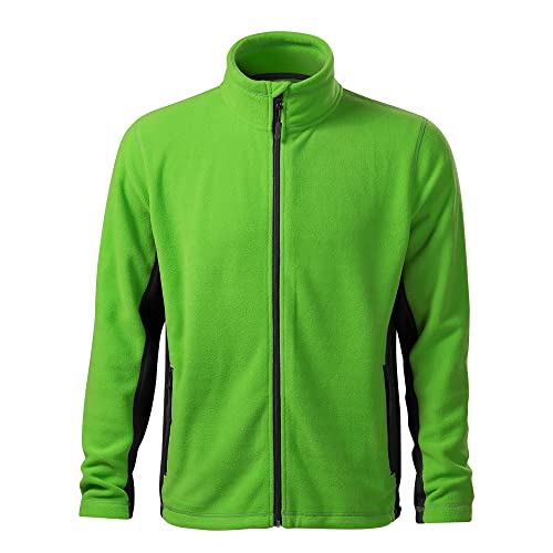 DELUNO Grün Herren Outdoor Fleecejacke - mit Reißverschluss - Neu - Rot Blau Grau Weis (527-S-Apfel) von DELUNO