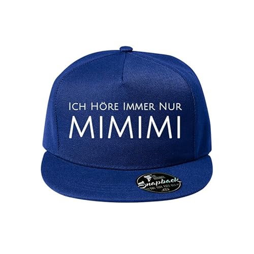 DELUNO Ich höre Immer nur mimimi Baseball Cap Unisex Mütze Kappe für Herren und Damen Königsblau einfarbige Basecap Blau (Cap-440-Blau) von DELUNO