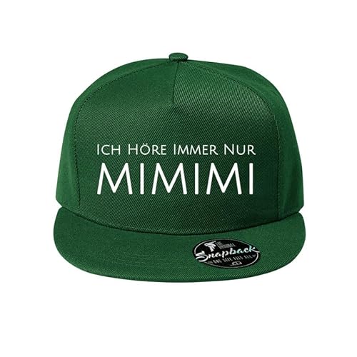 DELUNO Ich höre Immer nur mimimi Baumwolle Baseball Cap Basecap Unisex Baseball Kappen Flaschengrün Sport oder auf Reisen Grün (Cap-440-Grün) von DELUNO