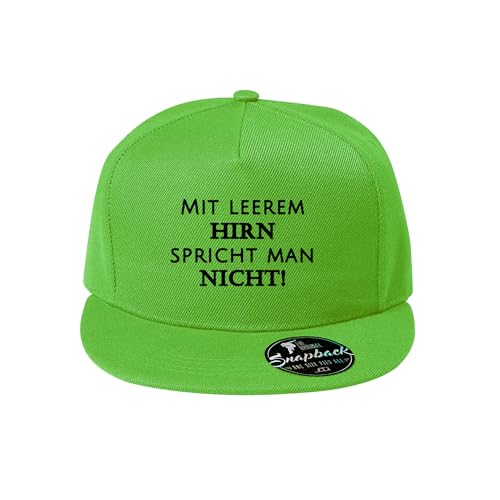 DELUNO Mit leerem hirn spricht Cap Reine Farbe Baseboard Baseballkappe Kappe Mütze Neon Grün (Cap-538-Neongrun) von DELUNO